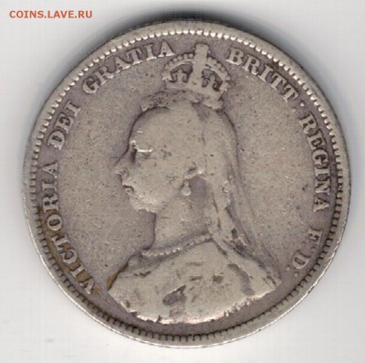 Ag Великобритания шиллинг 1889 до 31.03 в 22.00мск (8322) - 5-вел-шил89