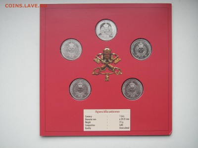 Мальта 2005 г. 1 лира. Иоанн Павел II. 5 монет в букл. 30.03 - 010.JPG