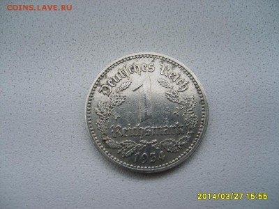 Третий Рейх,1 РЕЙХСМАРКА 1934 А ( никель )!!до 29.03.2014 - S6000615.JPG