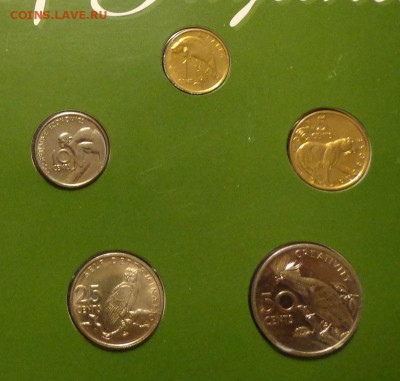 ГАЙАНА - набор ЖИВОТНЫЕ нечастый, блистер до 2.04, 22.00 - Гайана набор животные 1 1 2