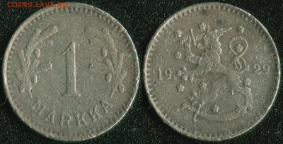 Финляндия 50 пенни 1921,1 марка 1929 до 22:00мск 01.04.14 - Финляндия 1 марка 1929