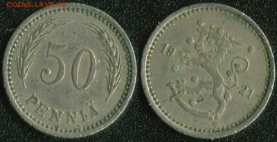 Финляндия 50 пенни 1921,1 марка 1929 до 22:00мск 01.04.14 - Финляндия 50 пенни 1921