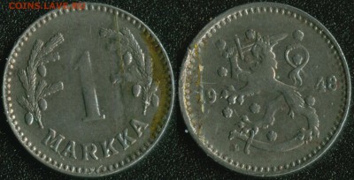 Финляндия 50 пенни 1946, 1 марка 1948 до 22:00мск 01.04.14 - Финляндия 1 марка 1948