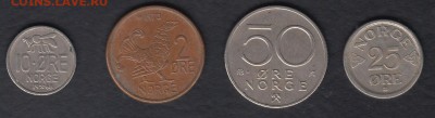 Норвегия 4 монеты 1952-1980 до 29.03.2014 22-00 - Норвегия а