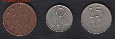 Швеция 3 монеты 1963-1992 до 29.03.2014 22-00 - Швеция а