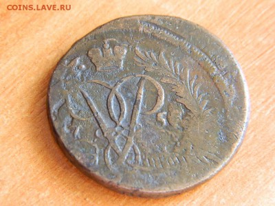 2 копейки. Надпись сверху. Перечекан 1758ю Оценка. - DSCN8401.JPG