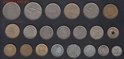 Испания 21 монета 1940-1991 до 30.03.2014 22-00 - Испания 1а