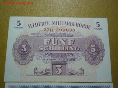 Оккупация Австрии союзниками набор 1 и 5 шиллингов 1944 - CIMG2072.JPG