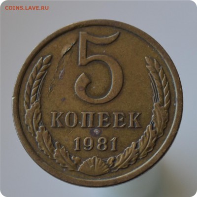 5 копеек 1981 год. Брак. Расслоение. - DSC_0882.JPG