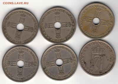НОРВЕГИЯ КРОНА 1925-57 (6ШТ) ДО 03.04.14 В 22.00МСК (8308) - 4-нор1