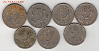 ПАКИСТАН 50 ПАЙСА 1975-94 (7ШТ) ДО 03.04.14 В 22.00 (7767) - 4-пак-п50