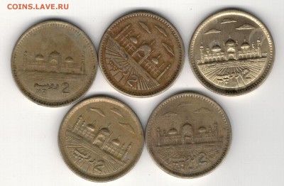 ПАКИСТАН 2 РУПИИ 1998-2005 (5ШТ) ДО 03.04.14 В 22.00 (7767) - 4-пак-р2а