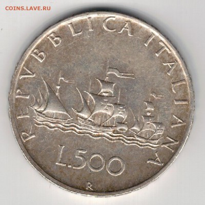 Ag ИТАЛИЯ 500 ЛИР 1960 ДО 03.04.2014 В 22.00МСК (8304) - 5-ит1