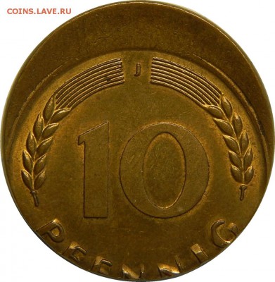 10 pfennig 1950 - смещение - DSCN0228