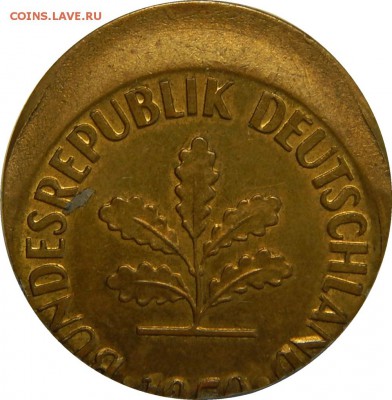 10 pfennig 1950 - смещение - DSCN0229