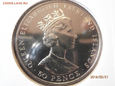 ФОЛКЛЕНДЫ. 50пенсов ЮБИЛЕЙ ПРАВЛЕНИЯ 1992г до 02.04 - P3310006.JPG