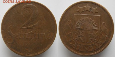 Разная инострань - 10 4 Латвия 2 сантима 1922   448