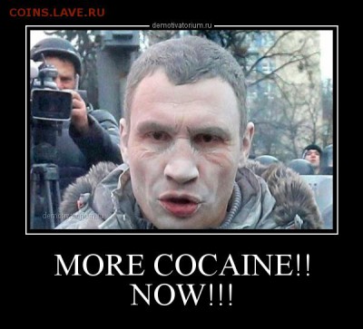 Ну а теперь про Украину - demotivatorium_ru_more_cocaine_now_39324