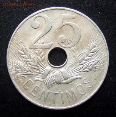 2 - Испания 25 сентимо (1927) №3 Р