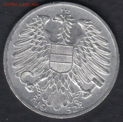 Австрия 1 шиллинг 1952 до 02.04.2014 22-00 - Австрия 1 шиллинг 1952 р