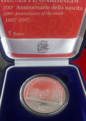 ИТАЛИЯ 5 евро 2007 ГАРИБАЛЬДИ - IMAG0429