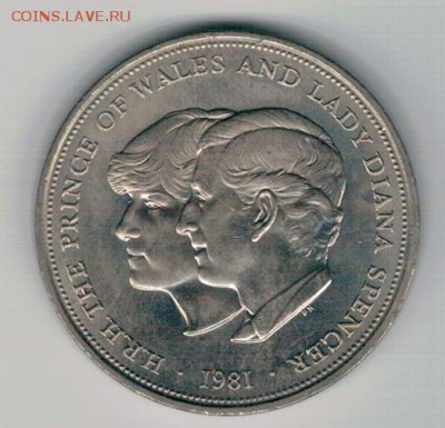 Великобритания крона 1981 Чарлз и Диана 07.04 в 22.00 (8078) - 4-вел81а