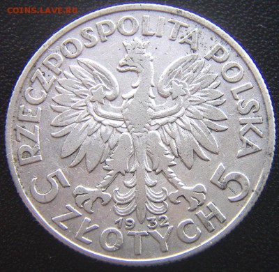 Польша_5 злотых 1932. Серебро; до 02.04_22.06мск - 7622