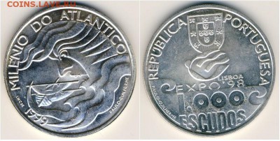 Монеты с Корабликами - 1000эскудо1999.JPG