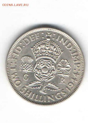 ВЕЛИКОБРИТАНИЯ 2 ШИЛЛИНГА 1944 ДО 7.04 - 339