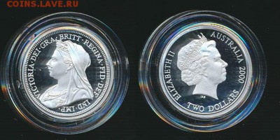 2 доллара Австралия 100 летие династии 2000год? - 2 d au 2000