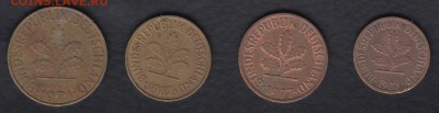 Германия 4 монетки 1974-1983 до 06.04.2014 22-00 - Германия 4 монеты р