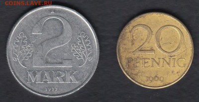 ГДР 2 монеты 1969-1977 до 06.04.2014 22-00 - ГДР 2 монеты а