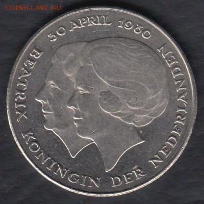 Нидерланды 2,5 гульдена 1980 до 06.04.2014 22-00 - Нидерланды 2,5 гульдена 1980 р