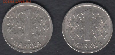 Финляндия 1 марка 1974 и 1981 до 06.04.2014 22-00 - Финляндия 1 марка 2 шт. а