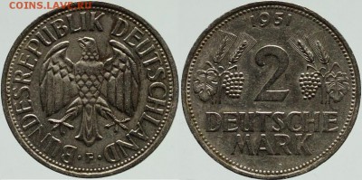 2 RM 1951 F ФРГ - оценка. - 2 RM 1951 F.JPG