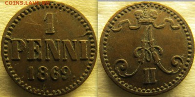 1 пенни 1869 г. До 11.04.2014 г.,в 22-00 по Мск - 1 penni 1869