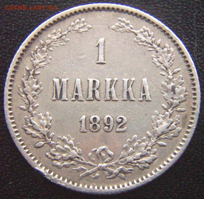 Царская Финляндия_серебряная марка 1892; до 06.04_22.30мск - 7449