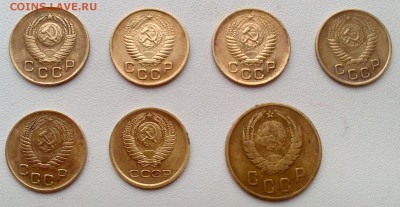 1 копейка 1964, 1956, 1954, 1954, 1953, 1949; 2 копейки 1946 - DSC_0961