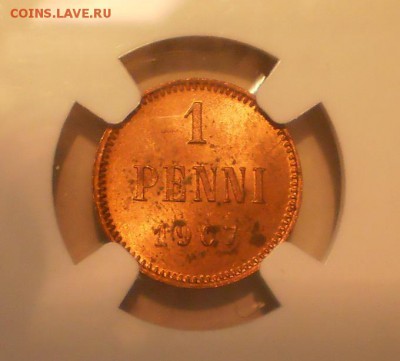 1 пенни 1907 г. NGC MS63 RB до 12.04 в 22:00 Москвы - 1907