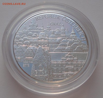 10 евро Австрия 2012 Штирия PROOF бокс сертификат до 10.04 - австрия штирия ав