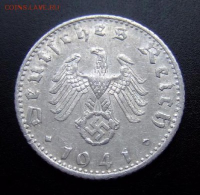 2 - Германия (3-й Рейх) 50 пфеннигов (1941 F) А