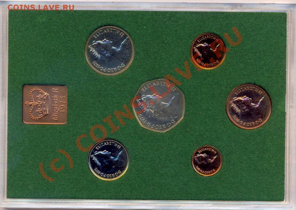 Набор Англии 1975г. Proof,  до 10.03.2010г. в 22.00МСК - 1975-1