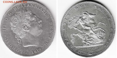 Оценка - Британия. Кроны 1819, 1821, 1822, 1887, 1900, 1902 - Crown 1819