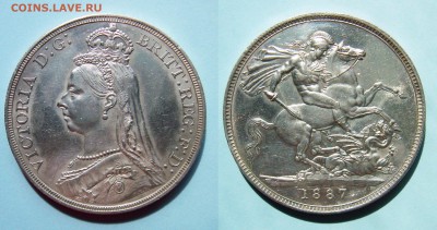 Оценка - Британия. Кроны 1819, 1821, 1822, 1887, 1900, 1902 - Crown 1887