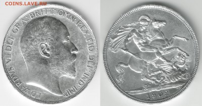 Оценка - Британия. Кроны 1819, 1821, 1822, 1887, 1900, 1902 - Crown 1902