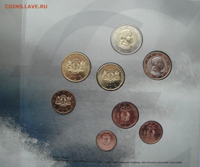 Официальный набор евро Латвии в буклете BUNC до 11.04 - латвия набор 3