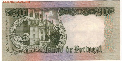 ПОРТУГАЛИЯ 20 ЭСКУДО 1964 ДО 10.04.14 В 22.00МСК (8274) - 1-порт20-64