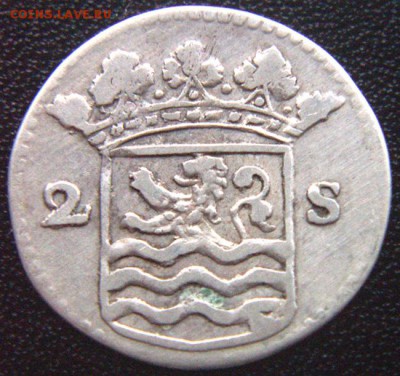Нидерланды. Зеландия_2 стювера 1736. Серебро; до 08.04_22.02 - 7570