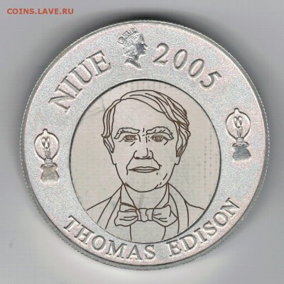 НИУЭ 1$ 2005 ЛАМПОЧКА ЭДИСОНА ДО 10.04.14 В 22.00МСК (8554) - 4-ниуэ