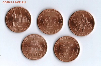 США: 3 квотера штаты + 5 одноцентовиков 200 лет Линкольну - img011
